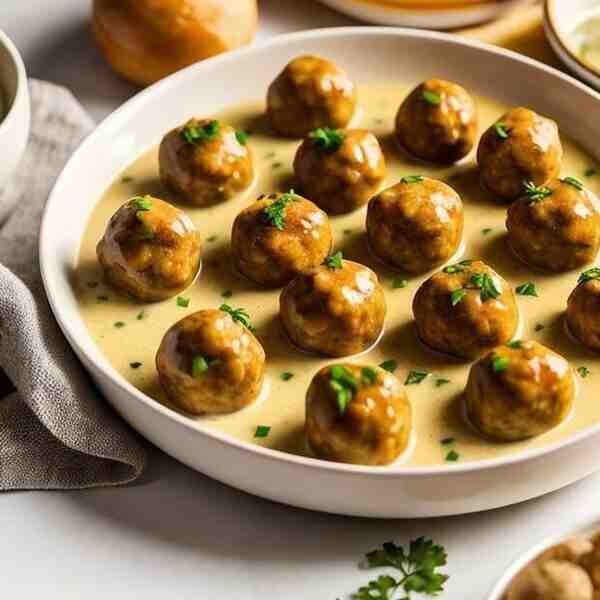 Куриные шарики в сливочном соусе